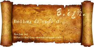 Bellay Árpád névjegykártya
