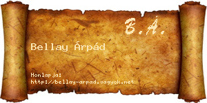 Bellay Árpád névjegykártya